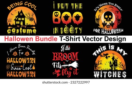 Halloween bundle eps Halloween Vector Witch vector bundle Ghost shirt Halloween shirt bundle vector design