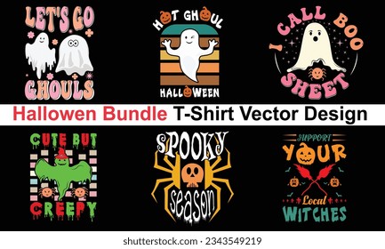 Halloween Bundle Spooky Bundle Spooky vector Halloween diseños paquete de diseño vectorial