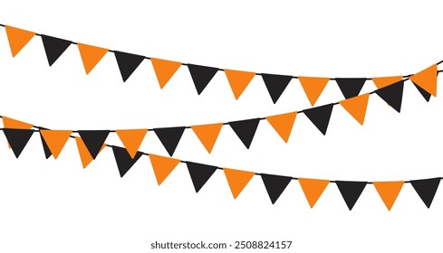 Buntings de Halloween. Festa de Halloween divertido grinalda.