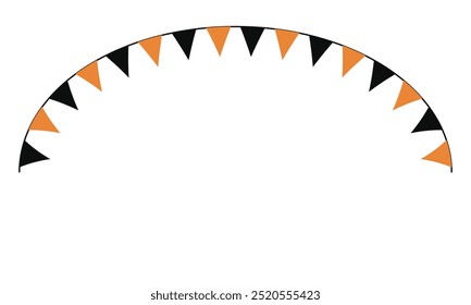 Halloween buntings. Halloween party fun garland. Halloween party buntings vector. Eps 10.