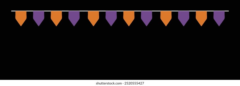 Halloween buntings. Halloween party fun garland. Halloween party buntings vector. Eps 10.