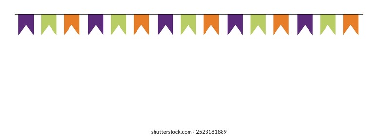 Halloween buntings. Simple banner hanging party classy decor vector element. Halloween vector. 