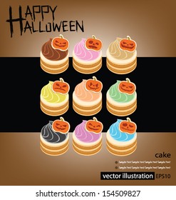 Halloween. cake vector illustration.