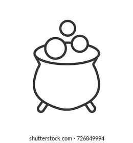 Halloween caldron icon, illustration isolated vector sign symbol