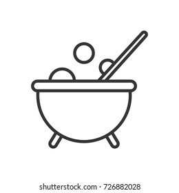 Halloween caldron icon, illustration isolated vector sign symbol