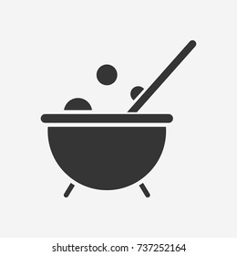 Halloween caldron icon illustration isolated vector sign symbol