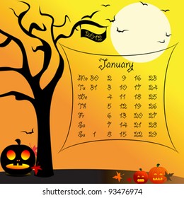 Halloween Calendar 2012: January