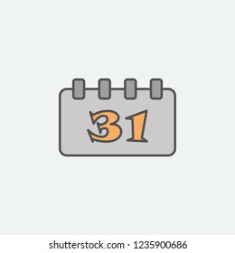 Halloween calendar colored icon. One of the Halloween collection icons for websites, web design, mobile app