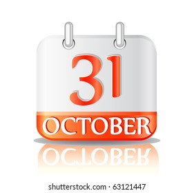 halloween calendar icon isolated on white background.