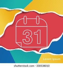 Halloween calendar line icon