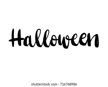 Halloween Calligraphy Hand Lettering Vector
