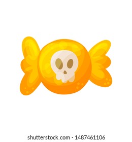 Halloween candies and sweets. Cartoon and flat style. Vector illustration isolated on white background.