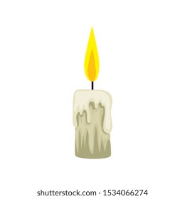 halloween candle decoration isolated icon vector illustration design