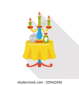 halloween candle flat icon