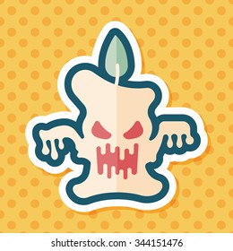 Halloween candle flat icon with long shadow,eps10