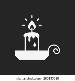 halloween candle icon