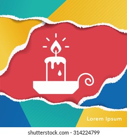 halloween candle icon