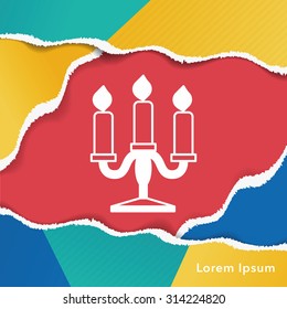 halloween candle icon