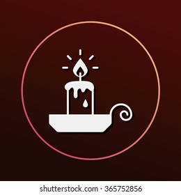 halloween candle icon