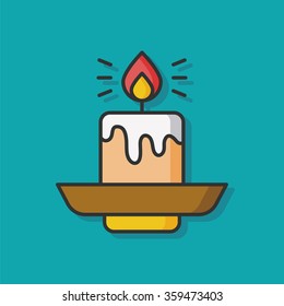 halloween candle vector icon