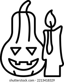 Halloween Candle Vector Icon which is suitable for commercial work and easily modify or edit it

