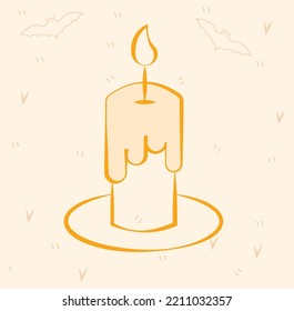 Halloween Candle Vector which is suitable for commercial work and easily modify or edit it

