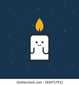 halloween candles, Editable, minimalist 100% vector