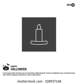 Halloween candles icon. Halloween line inverse icon elements collection.  simple minimal, flat, solid, mono, monochrome, plain, contemporary style. Vector illustration web internet design elements