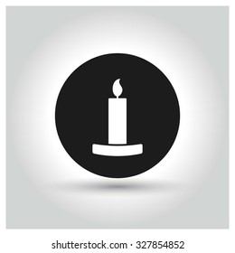 Halloween candles icon. Halloween pictogram elements collection.  simple minimal, flat, solid, mono, monochrome, plain, contemporary style. Vector illustration web internet design elements