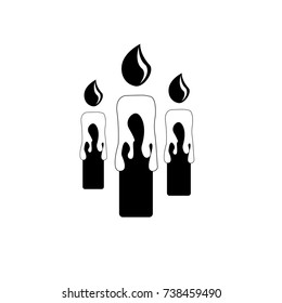 Halloween candles icon, vector illustration design. 