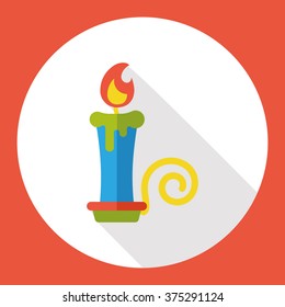Halloween candlestick flat icon