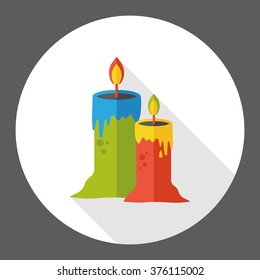 Halloween candlestick flat icon