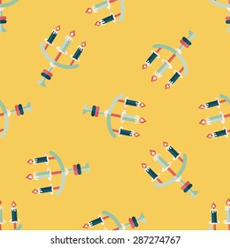 Halloween candlestick flat icon,eps10 seamless pattern background