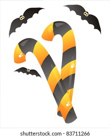 halloween candy with bats