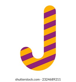 halloween Candy cane icon. vector illustration.