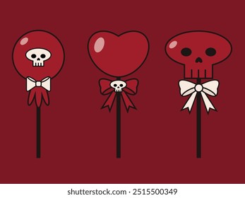 Halloween candy canes vector design