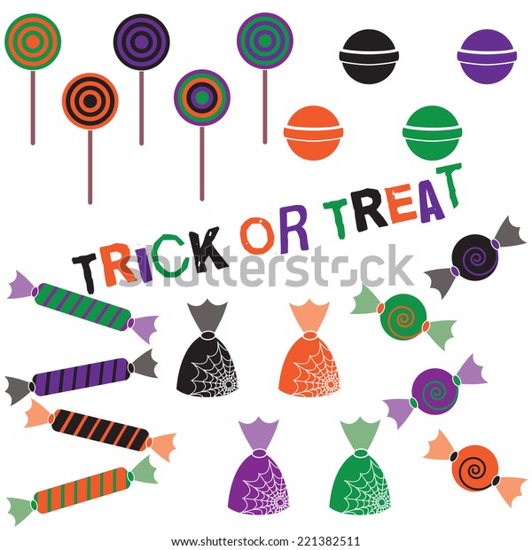 Download Halloween Candy Clip Art Set Includes Stock Vector Royalty Free 221382511