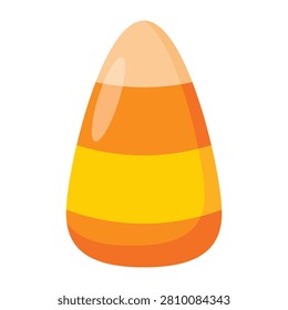 Halloween Candy Corn Cartoon Icon Illustration