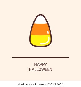 Halloween candy corn on isolated background. Vector illustration