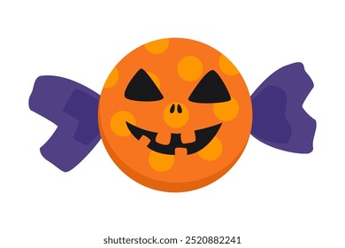 halloween candy decoration cartoon character. vector illustration