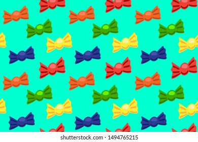 Halloween candy of different colors, on a mint background pattern vector illustration for design and decoration