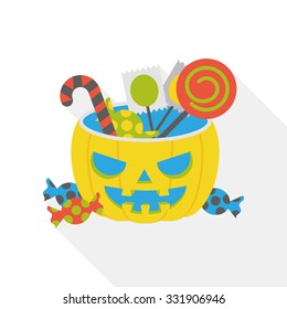 halloween candy flat icon