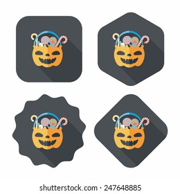 halloween candy flat icon with long shadow,eps10