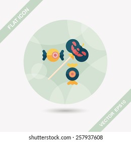 halloween candy flat icon with long shadow,eps10