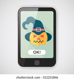 Halloween candy flat icon with long shadow,eps10