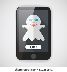 Halloween candy flat icon with long shadow,eps10