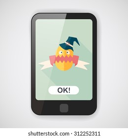 Halloween candy flat icon with long shadow,eps10