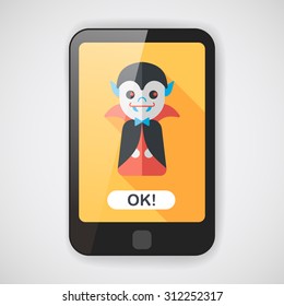 Halloween candy flat icon with long shadow,eps10