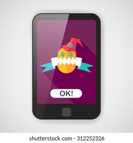 Halloween candy flat icon with long shadow,eps10