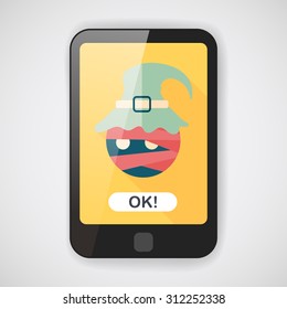 Halloween candy flat icon with long shadow,eps10